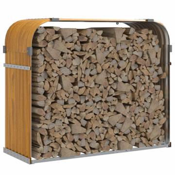 Light Brown Log Holder 120x45x100 cm | Sturdy Galvanised Steel