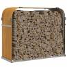 Light Brown Log Holder 120x45x100 cm | Sturdy Galvanised Steel