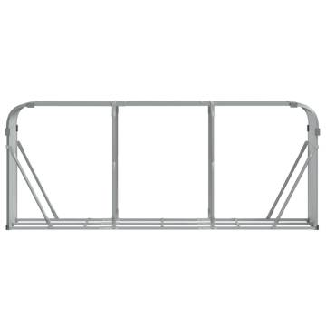 Log Holder Light Grey 234x45x100 cm - Galvanised Steel