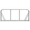 Log Holder Light Grey 234x45x100 cm - Galvanised Steel