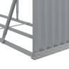 Log Holder Light Grey 234x45x100 cm - Galvanised Steel