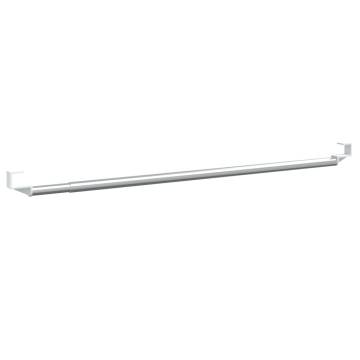 Curtain Rails 2 pcs - White & Silver Aluminium | HipoMarket UK