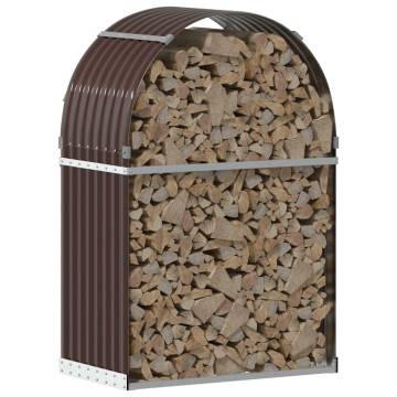 Log Holder Brown 80x45x120 cm | Galvanised Steel Storage