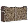 Log Holder Brown 180x45cm - Sturdy Galvanised Steel Storage