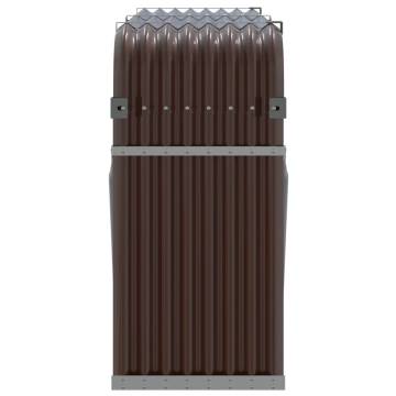 Log Holder Brown 180x45cm - Sturdy Galvanised Steel Storage