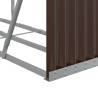 Log Holder Brown 180x45cm - Sturdy Galvanised Steel Storage