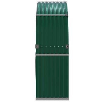 Log Holder Green 120x45x140 cm - Galvanised Steel Storage