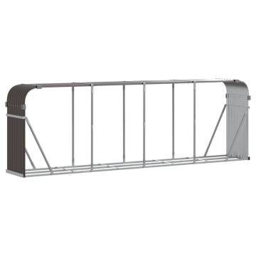 Log Holder Brown 300x45x100 cm - Durable Galvanised Steel