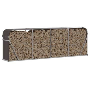 Log Holder Brown 300x45x100 cm - Durable Galvanised Steel