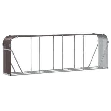 Log Holder Brown 300x45x100 cm - Durable Galvanised Steel