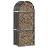 Log Holder Anthracite 80x45x190 cm | Galvanised Steel Storage