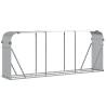 Log Holder Silver 234x45x100 cm - Galvanised Steel Storage