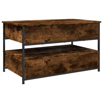 Elegant Smoked Oak Coffee Table - 85x50x50 cm