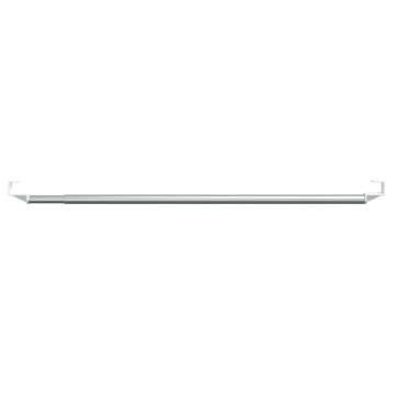 Curtain Rails 2 pcs - White & Silver Aluminium | HipoMarket UK