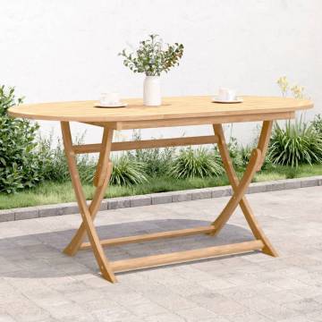 Folding Garden Table - Solid Acacia Wood, 160x85 cm