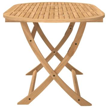 Folding Garden Table - Solid Acacia Wood, 160x85 cm