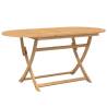 Folding Garden Table - Solid Acacia Wood, 160x85 cm