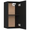 Stylish Black TV Cabinets - 2 pcs Engineered Wood | Hipo Market