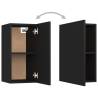 Stylish Black TV Cabinets - 2 pcs Engineered Wood | Hipo Market