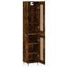 Stylish Highboard in Smoked Oak - 34.5x34x180 cm