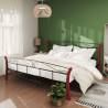 Black Metal Bed Frame 200x200 cm - Sturdy & Stylish | HipoMarket