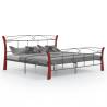 Black Metal Bed Frame 200x200 cm - Sturdy & Stylish | HipoMarket