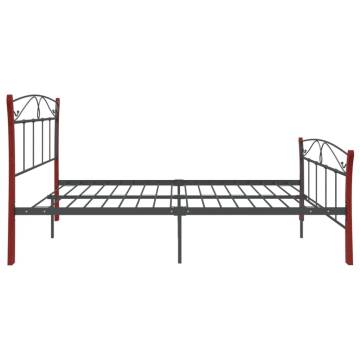 Black Metal Bed Frame 200x200 cm - Sturdy & Stylish | HipoMarket