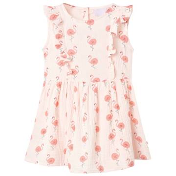 Soft Pink Kids' Dress with Ruffles - Size 140 | Hipo Market