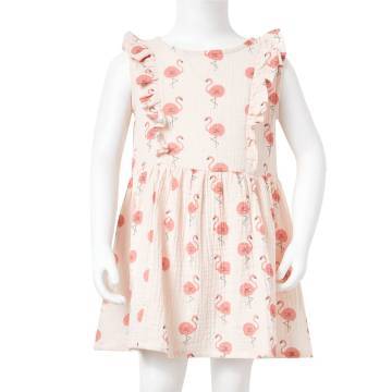 Soft Pink Kids' Dress with Ruffles - Size 140 | Hipo Market