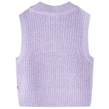 Kids' Knitted Sweater Vest - Light Lilac Size 104 | HipoMarket