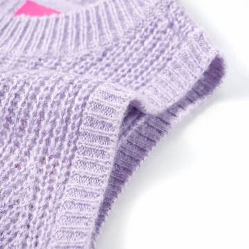 Kids' Knitted Sweater Vest - Light Lilac Size 104 | HipoMarket