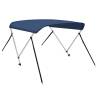 2 Bow Bimini Top Navy Blue 150x120x110 cm | Hipo Market