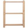 3-Tier Solid Pinewood Storage Rack - 60x28.5x90 cm