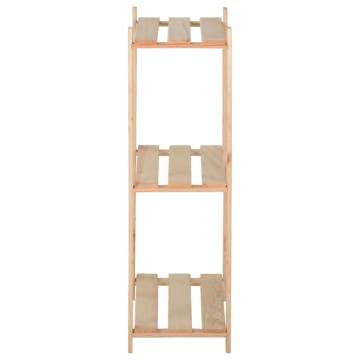 3-Tier Solid Pinewood Storage Rack - 60x28.5x90 cm