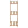 3-Tier Solid Pinewood Storage Rack - 60x28.5x90 cm