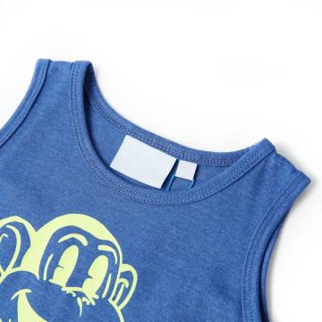 Kids' Tank Top Blue Melange - Comfortable & Stylish Apparel