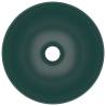 Dark Green Round Ceramic Bathroom Sink | Contemporary Design