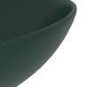 Dark Green Round Ceramic Bathroom Sink | Contemporary Design