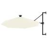 Wall-Mounted Parasol with LEDs - 300 cm Sand | HipoMarket