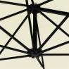 Wall-Mounted Parasol with LEDs - 300 cm Sand | HipoMarket