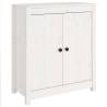 Sideboard White 70x35x80 cm - Solid Pine Wood Storage Solution