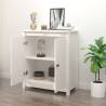 Sideboard White 70x35x80 cm - Solid Pine Wood Storage Solution