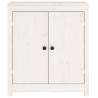 Sideboard White 70x35x80 cm - Solid Pine Wood Storage Solution