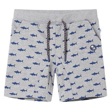 Kids' Shorts with Drawstring - Light Grey Melange 116