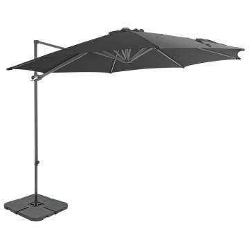 Outdoor Umbrella with Portable Base Anthracite | HipoMarket