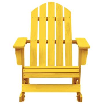 Garden Adirondack Rocking Chair - Solid Fir Wood Yellow