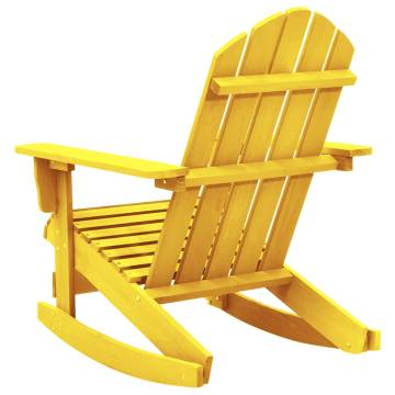 Garden Adirondack Rocking Chair - Solid Fir Wood Yellow