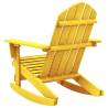 Garden Adirondack Rocking Chair - Solid Fir Wood Yellow