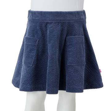 Kids' Corduroy Skirt with Pockets - Navy 116 | HipoMarket