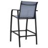 Garden Bar Chairs Set - 2 pcs Grey Textilene | HipoMarket